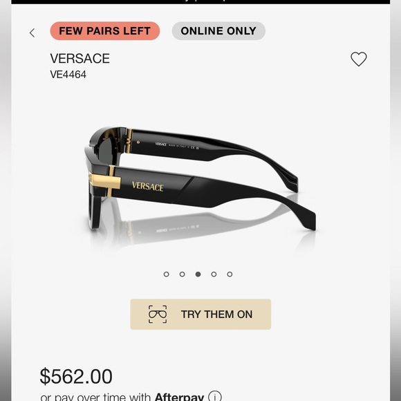 Brand new Versace sunglasses unisex!! In black and gold! - Picture 6 of 8